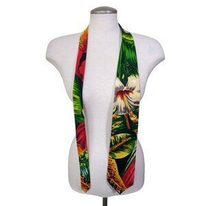 Vicky Davis Necktie Tie New York Designer Tropical Island Colorful Bold Cotton